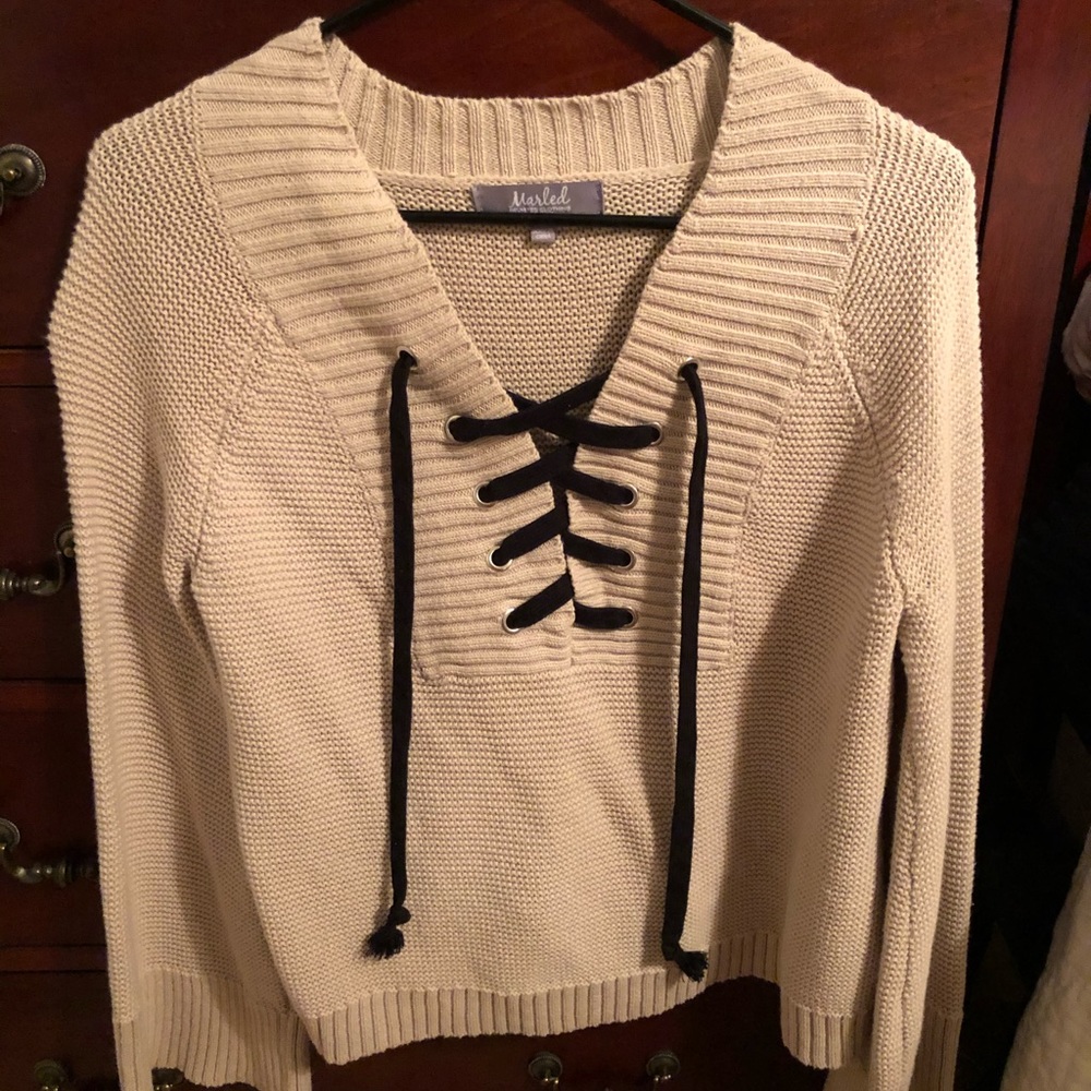 Tie sweater